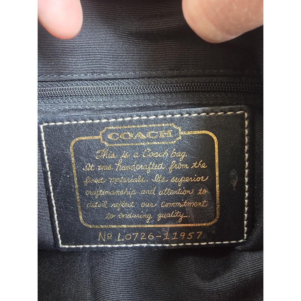 Coach Black 2007 Legacy Signature Monogram Jacquard Shoulder bag Hobo Y2K 11957 - Picture 2 of 10